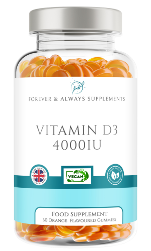Vitamin D3 4000iu/100μg - 60 Orange Flavour Gummies