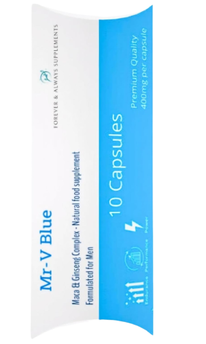 MR V Blue Male Sexual support Formula - 10 Blue pills for Men